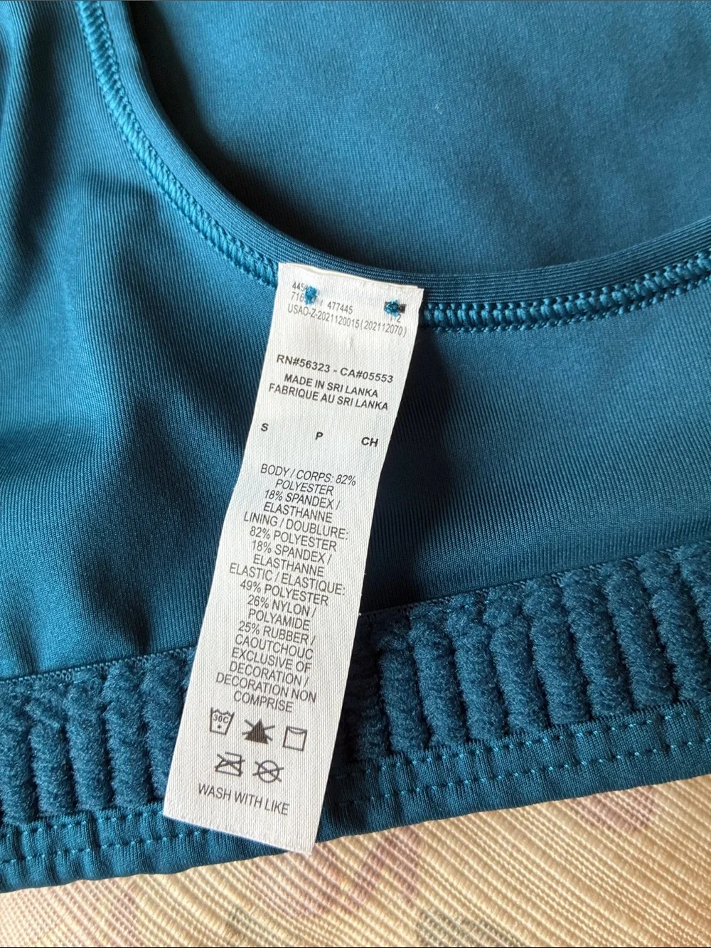 Nike Deep Teal Racerback Sports Bra size small